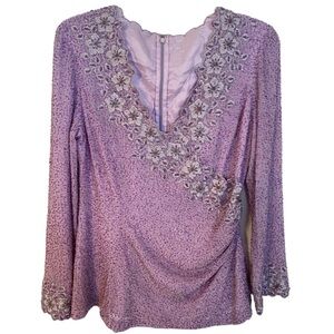 Jovani Sequin Top Lavender